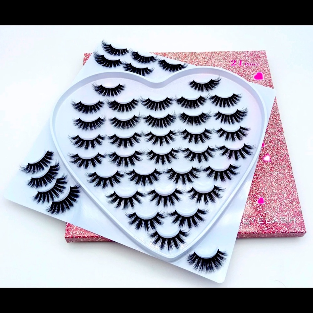 5-21Pairs 18-25 mm 3d Mink Lashes Bulk Faux